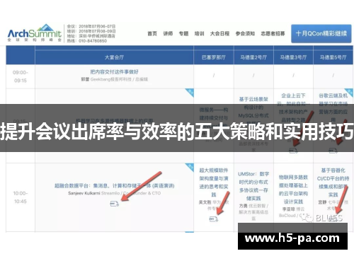 提升会议出席率与效率的五大策略和实用技巧 提升会议出席率与效率的五大策略和实用技巧