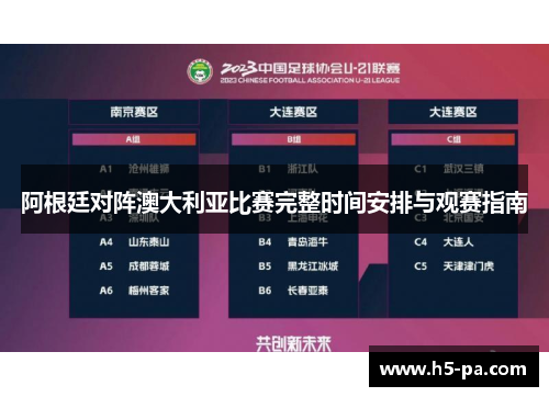 阿根廷对阵澳大利亚比赛完整时间安排与观赛指南